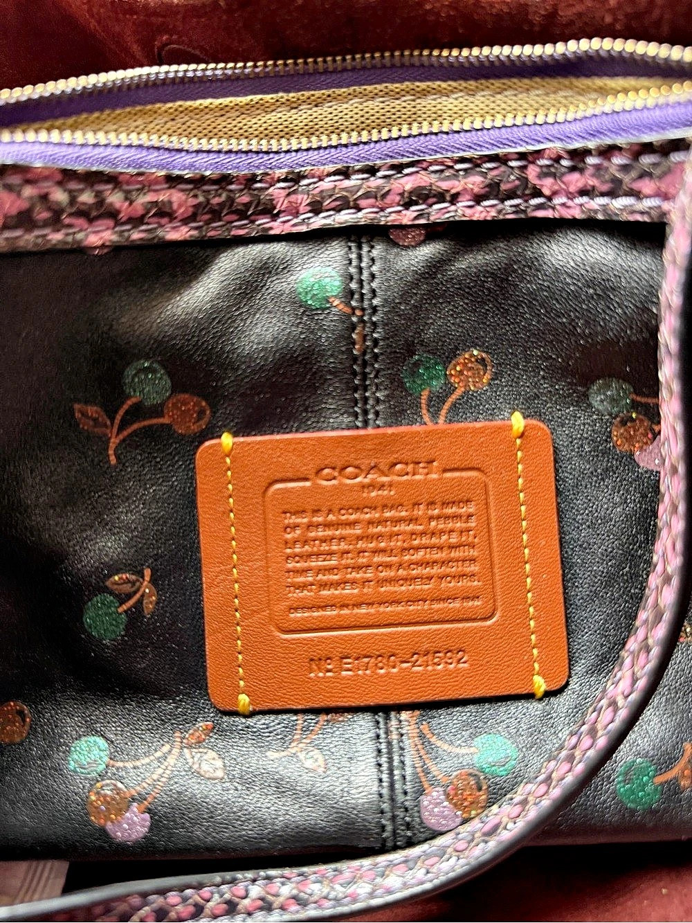 Coach Purple Bandit Hobo - Picture 6 of 6